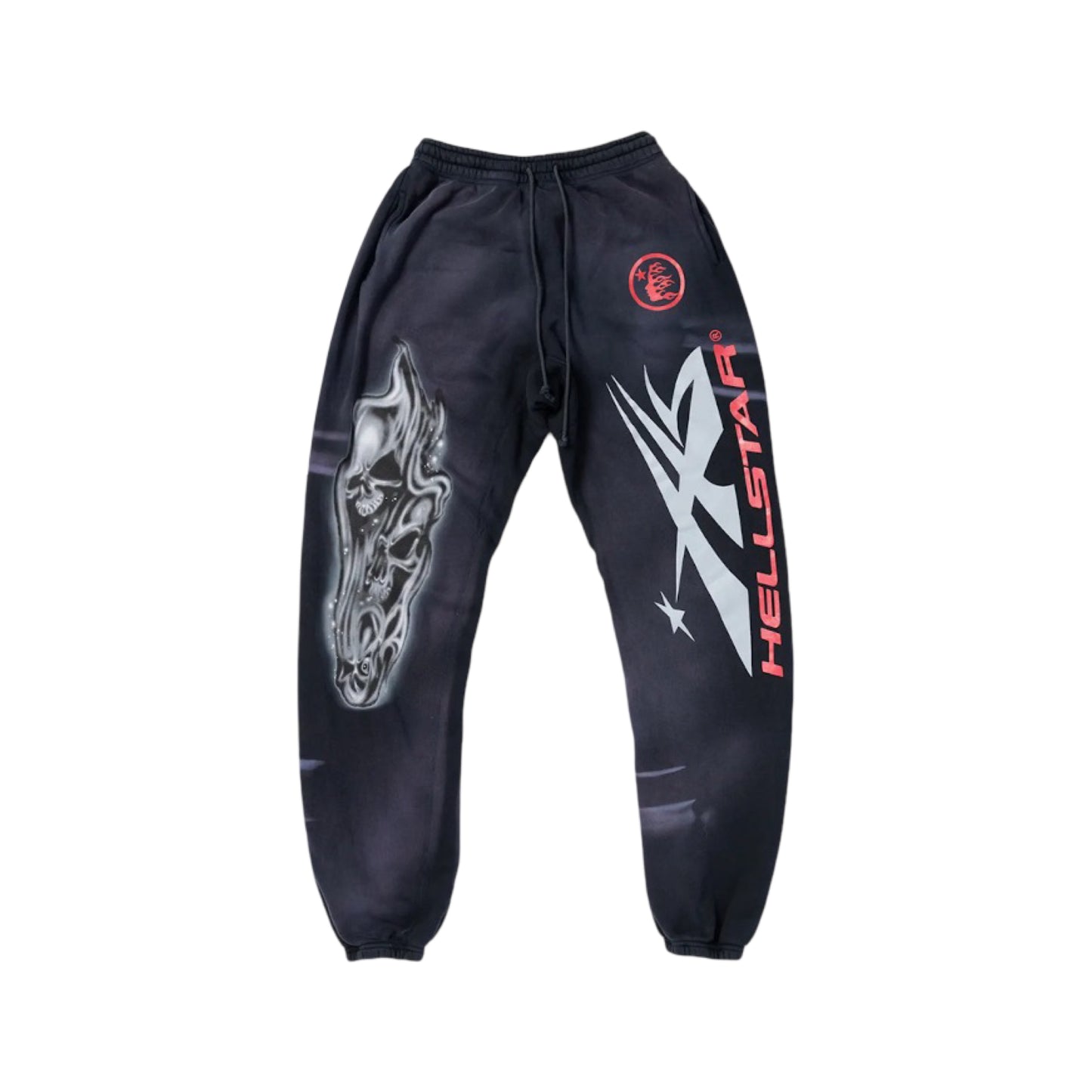 Hellstar Airbrushed Skull Closed Sweatpants