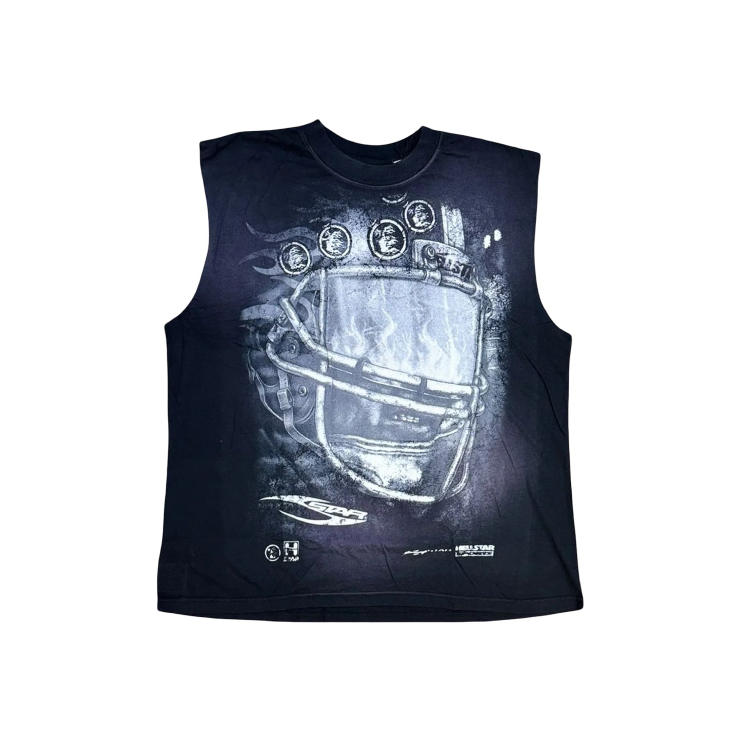 Hellstar 'No Guts, No Glory!' Helmet Sleeveless Tee (Cutoff)